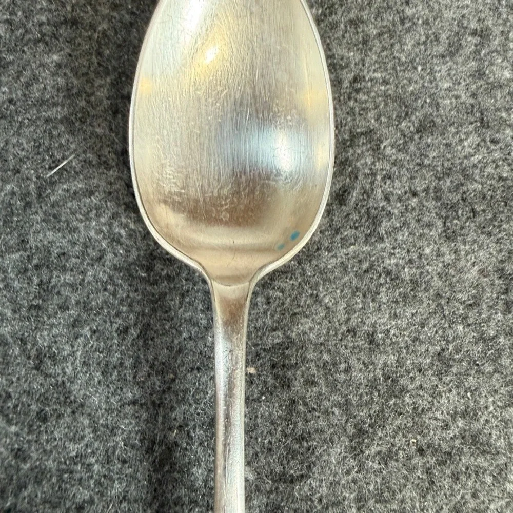 Antique‎ William Page WP EP Silver Plate Teaspoon Monogrammed Fiddle Shell Spoon